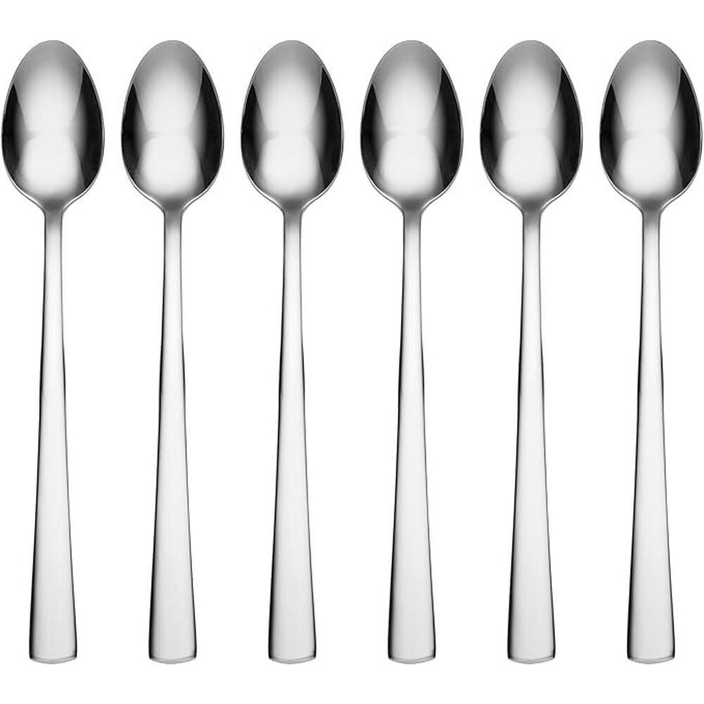 Oneida Nocha Tall Iced Tea Spoons Set of 6 Stainless Steel Flatware New
